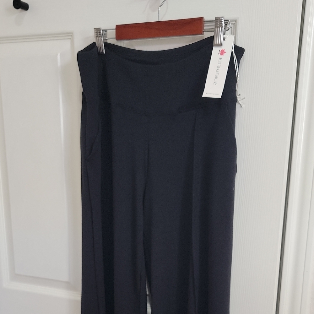 Black Wide Leg Pants by Kiragrace